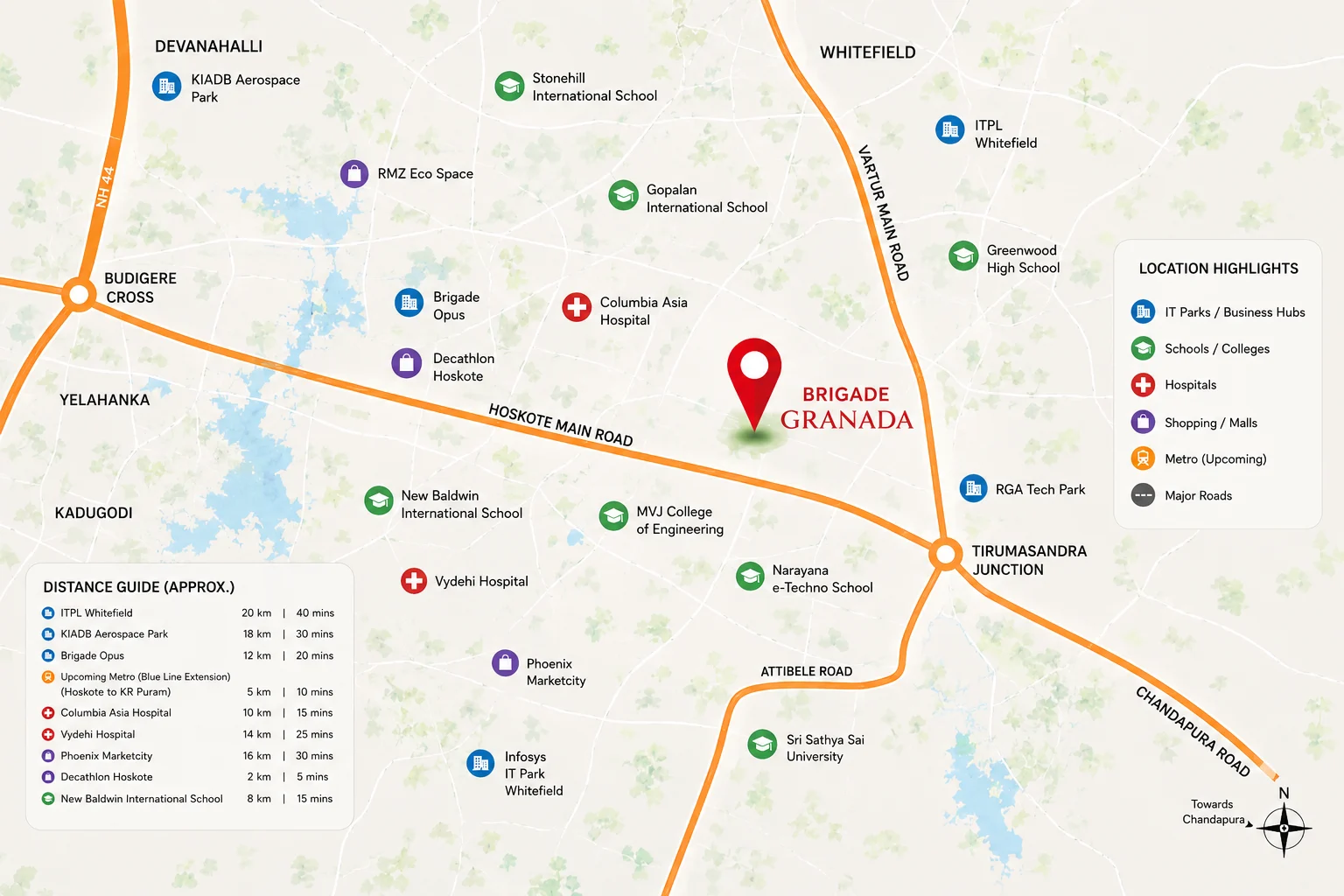 Brigade Granada Location Map